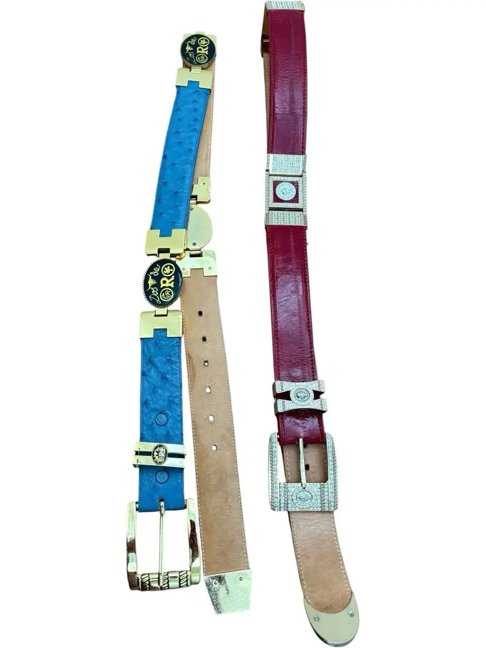 Dos de Oro & Wild West Boots Exotic Leather Western Belt Bundle Size 36